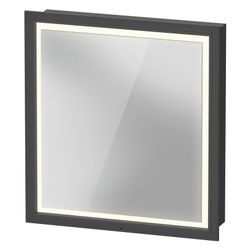 Duravit L-Cube Spiegelschrank Einbau 155x650x700mm, Graphit, Tür R, 2 Glasfach... DURAVIT-LC7650R49492000 4067116102987 (Abb. 1)