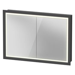 Duravit L-Cube Spiegelschrank Einbau 155x1000x700mm, Graphit, 2 Türen L/R, 2 G... DURAVIT-LC7652049492000 4067116102284 (Abb. 1)