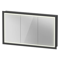 Duravit L-Cube Spiegelschrank Einbau 155x1200x700mm, Graphit, 3 Türen L, 4 Gla... DURAVIT-LC7653049492000 4067116103496 (Abb. 1)
