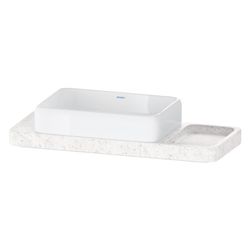 Duravit Qatego Aufsatzbecken mit Konsole 410x1000x200mm, Rechteckig, Geschliffen, D48... DURAVIT-D4800100 4067116314687 (Abb. 1)