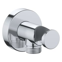 Duravit Wandanschlussbogen 55x102mm, Rund, Chrom, Rosette rund, Rückflussverhinde... DURAVIT-UV0630009010 4063382938152 (Abb. 1)