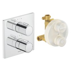 Duravit Thermostatarmaturen Thermostat Unterputz Set, 2 Verbraucher, Chrom, 24l/m... DURAVIT-TH4200007010 4067116113563 (Abb. 1)
