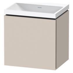 Duravit L-Cube Waschtisch-Set C-shaped wh Dekor 350x450x480mm, 1 Tür L, Taupe ... DURAVIT-LC6948N91910000 4067116106619 (Abb. 1)