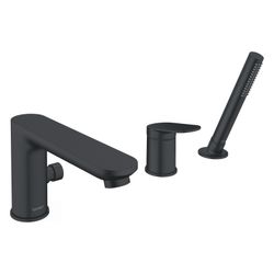 Duravit Wave 3-Loch Wannenarmatur Keramikmischsystem, Mattschwarz, 27l/min Durchf... DURAVIT-WA5260000046 4067116106046 (Abb. 1)