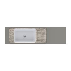Duravit Qatego Aufsatzbecken mit Konsole 410x1000x200mm, Rechteckig, Geschliffen, D48... DURAVIT-D4800200 4067116314694 (Abb. 1)