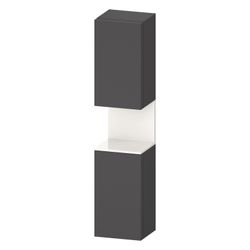 Duravit Qatego Hochschrank Dekor 360x400x1760mm Graphit Matt/Weiß HG, 2 Türen ... DURAVIT-QA1346L22490000 4067116207453 (Abb. 1)