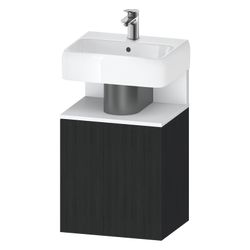 Duravit Qatego Waschtischunterbau wandh. 350x440x645mm L, Eiche Mattschwarz, D... DURAVIT-QA4076L18160000 4067116217766 (Abb. 1)
