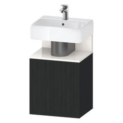 Duravit Qatego Waschtischunterbau wandh. 350x440x645mm L Eiche Mattschwarz/Wei... DURAVIT-QA4076L22160000 4067116217872 (Abb. 1)