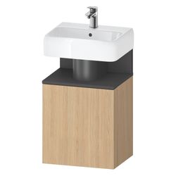 Duravit Qatego Waschtischunterbau wandh. 350x440x645mm L, Natur Eiche Matt/Gra... DURAVIT-QA4076L49300000 4067116218107 (Abb. 1)