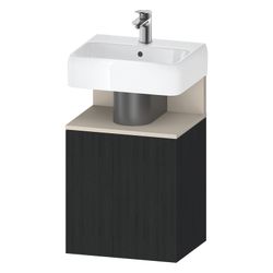 Duravit Qatego Waschtischunterbau wandh. 350x440x645mm L Eiche Mattschwarz/Tau... DURAVIT-QA4076L83160000 4067116163896 (Abb. 1)