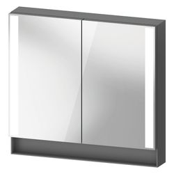 Duravit Qatego Spiegelschrank Wandmontage 155x800x750mm, Graphit, 2 Türen L/R,... DURAVIT-QA7151049491000 4067116205428 (Abb. 1)