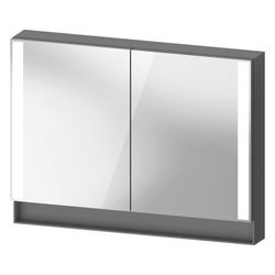 Duravit Qatego Spiegelschrank Wandmontage 155x1000x750mm, Graphit, 2 Türen L/R... DURAVIT-QA7152049491010 4067116205480 (Abb. 1)