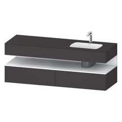 Duravit Qatego Einbauwaschtisch, Konsolen-WT-unterbau 550x1600x600mm Mattweiß/... DURAVIT-QA4796018800010 4067116199208 (Abb. 1)