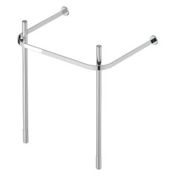 Duravit Happy D.2 Metallkonsole 491x623x750-800mm variabel, Chrom poliert, bodenste... DURAVIT-0030781000 4021534923296 (Abb. 1)