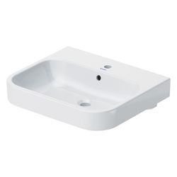 Duravit Happy D.2 Waschtisch 505x600x170mm, WonderGliss, Weiß Hochglanz, Rechtecki... DURAVIT-23186000271 4053424144252 (Abb. 1)