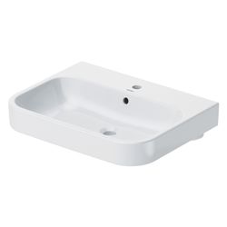 Duravit Happy D.2 Waschtisch 505x650x170mm, WonderGliss, Weiß Hochglanz, Rechtecki... DURAVIT-23186500001 4021534856037 (Abb. 1)