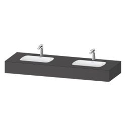 Duravit Qatego Einbauwaschtisch mit Konsole 550x1600x170mm, Graphit Matt, mit ... DURAVIT-QA4695049490000 4067116259551 (Abb. 1)