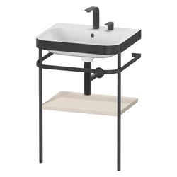 Duravit Happy D.2 Waschtisch-Set C-bonded Metallkonsole Dekor 490x575x850mm, Taupe... DURAVIT-HP4735E8383 4067116019483 (Abb. 1)
