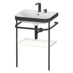 Duravit Happy D.2 Waschtisch-Set C-bonded Metallkonsole Dekor 490x575x850mm, Weiß ... DURAVIT-HP4735E8484 4067116028522 (Abb. 1)