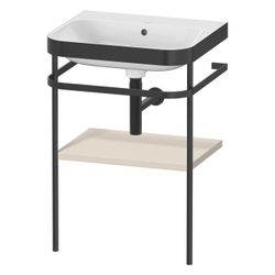 Duravit Happy D.2 Waschtisch-Set C-bonded Metallkonsole Dekor 490x575x850mm, Taupe... DURAVIT-HP4735N8383 4067116019469 (Abb. 1)