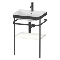 Duravit Happy D.2 Waschtisch-Set C-bonded Metallkonsole Dekor 490x575x850mm, Weiß ... DURAVIT-HP4735O8484 4067116028515 (Abb. 1)