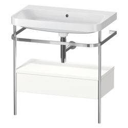 Duravit Happy D.2 Waschtisch-Set C-shaped Metallkonsole, SK Dekor, 490x775x850mm, ... DURAVIT-HP4842N8484 4067116028096 (Abb. 1)