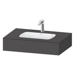 Duravit Qatego Einbauwaschtisch mit Konsole 550x800x170mm, Graphit Matt, mit Ü... DURAVIT-QA4690049490000 4067116259155 (Abb. 1)