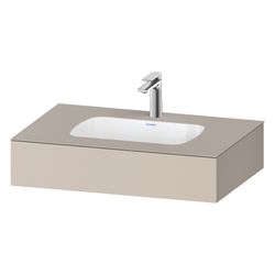 Duravit Qatego Einbauwaschtisch mit Konsole 550x800x170mm, Taupe Matt, mit Übe... DURAVIT-QA4690091910000 4067116259162 (Abb. 1)