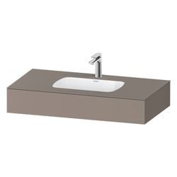 Duravit Qatego Einbauwaschtisch mit Konsole 550x1000x170mm, Basalt Matt, mit Ü... DURAVIT-QA4691043430000 4067116259223 (Abb. 1)