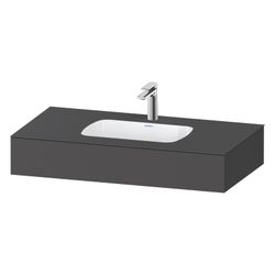 Duravit Qatego Einbauwaschtisch mit Konsole 550x1000x170mm, Graphit Matt, mit ... DURAVIT-QA4691049490000 4067116259230 (Abb. 1)