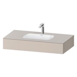 Duravit Qatego Einbauwaschtisch mit Konsole 550x1000x170mm, Taupe Matt, mit Üb... DURAVIT-QA4691091910000 4067116259247 (Abb. 1)