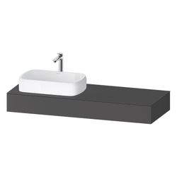 Duravit Qatego Konsole 550x1400x170mm, 1 Ausschnitt/Waschplatz, Graphit Matt, ... DURAVIT-QA4803049490000 4067116258677 (Abb. 1)