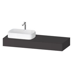 Duravit Qatego Konsole 550x1400x170mm, 1 Ausschnitt/Waschplatz, Graphit SM, oh... DURAVIT-QA4803080800000 4067116258691 (Abb. 1)