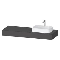 Duravit Qatego Konsole 550x1600x170mm, 1 Ausschnitt/Waschplatz, Graphit Matt, ... DURAVIT-QA4807049490000 4067116258998 (Abb. 1)