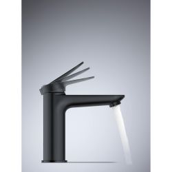 Duravit Wave Einhebel-Waschtischmischer M, Mattschwarz, 5l/min, Hebelgriff, Ausla... DURAVIT-WA1020002046 4067116105285 (Abb. 1)