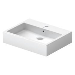 Duravit Vero Aufsatzbecken 595mm, Weiß Hochglanz, Rechteckig, mit HLB, mit Überlauf... DURAVIT-0452600000 4021534346279 (Abb. 1)