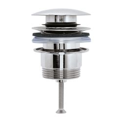 Duravit Push-open Ventil Universal, Edelstahl gebürstet, geeignet für Waschtisch mi... DURAVIT-0050527000 4067116087055 (Abb. 1)