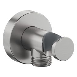 Duravit Wandanschlussbogen 55x102mm, Rund, Edelstahl gebürstet, Rosette rund, Rüc... DURAVIT-UV0630009070 4067116113983 (Abb. 1)