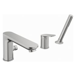 Duravit Wave 3-Loch Wannenarmatur Keramikmischsystem, Edelstahl gebürstet, 27l/mi... DURAVIT-WA5260000070 4067116106053 (Abb. 1)