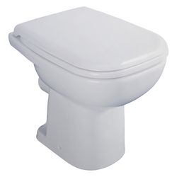 Duravit D-Code Stand WC 480x350x385mm, Weiß Hochglanz, 6l, Tiefspüler, halb offen, ... DURAVIT-2108090000 4021534344244 (Abb. 1)