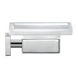 Duravit Karree Seifenschale 115x122x50mm, Chrom/Mattweiß, Messing/Glas, wandhängend... DURAVIT-0099521000 4021534901096 (Abb. 1)