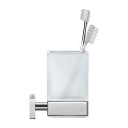 Duravit Karree Zahnputzbecher einzeln wandhängend, Position mitte, 100x69x110mm, Ch... DURAVIT-0099511000 4021534901089 (Abb. 1)