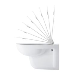 Duravit D-Code Wand-WC 545x355x355mm, Weiß Hochglanz, 4,5l, Tiefspüler, geschlossen... DURAVIT-2535090000 4021534842757 (Abb. 1)