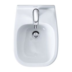 Duravit D-Code Wandbidet 480x350x350mm, Weiß Hochglanz, 1 HL, mit HLB/Überlauf... DURAVIT-2237150000 4021534344299 (Abb. 1)