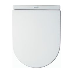 Duravit Starck 3 WC-Sitz D-shaped, Weiß Hochglanz 370x38x436mm, ohne Absenkautomati... DURAVIT-0063810000 4021534224171 (Abb. 1)