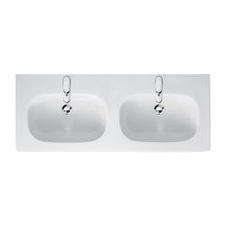 Duravit D-Code Doppelwaschtisch 490x1200x180mm, Weiß Hochglanz, Rechteckig, 2Wasch... DURAVIT-03481200002 4021534853357 (Abb. 1)
