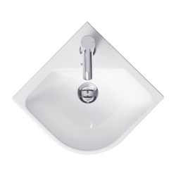 Duravit ME by Starck Eck-Handwaschbecken 380x435x155mm, Weiß HG, WonderGliss, Halb... DURAVIT-07224300001 4053424052205 (Abb. 1)