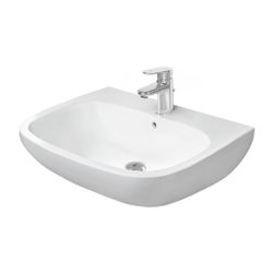 Duravit D-Code Waschtisch 500x650x180mm wandhäng., Weiß Hochglanz, Halbrund, 1 WP m... DURAVIT-2310650000 4021534344046 (Abb. 1)