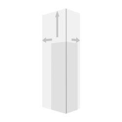 Duravit L-Cube Hochschrank Dekor 243x500x1760mm, Mattweiß, 1 Tür L, Grifflos, 4 Gl... DURAVIT-LC1171L1818 4053424306131 (Abb. 1)