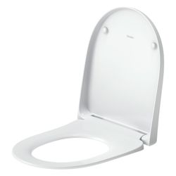 Duravit Univavo WC-Sitz D-shaped Weiß, 367x45x438mm, mit Absenkautomatik, Sitzgarni... DURAVIT-0022990000 4067116345049 (Abb. 1)